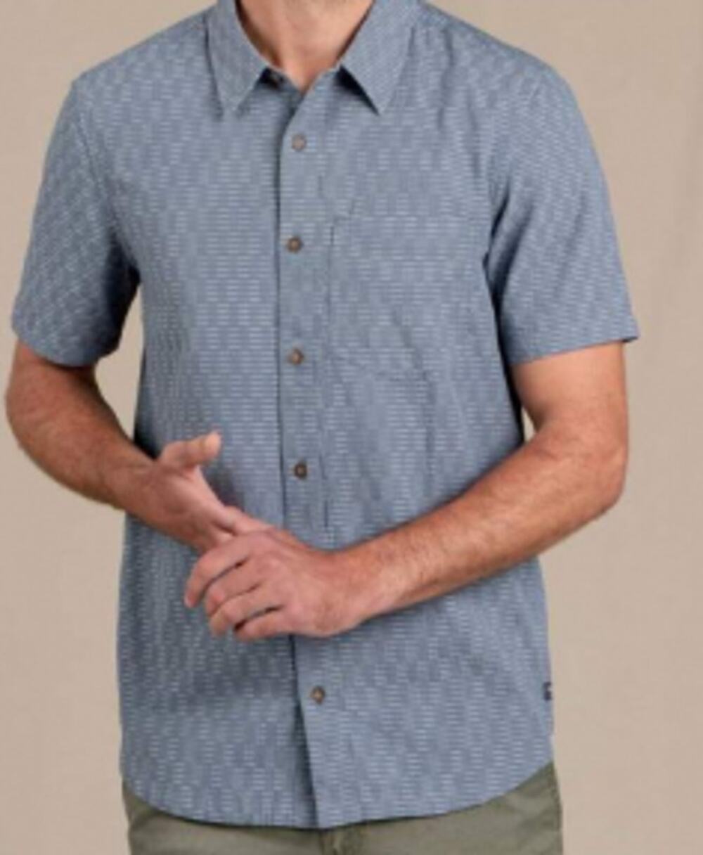 Toad & Co. Men's North Shore Harris Short Sleeve Shirt sz XL